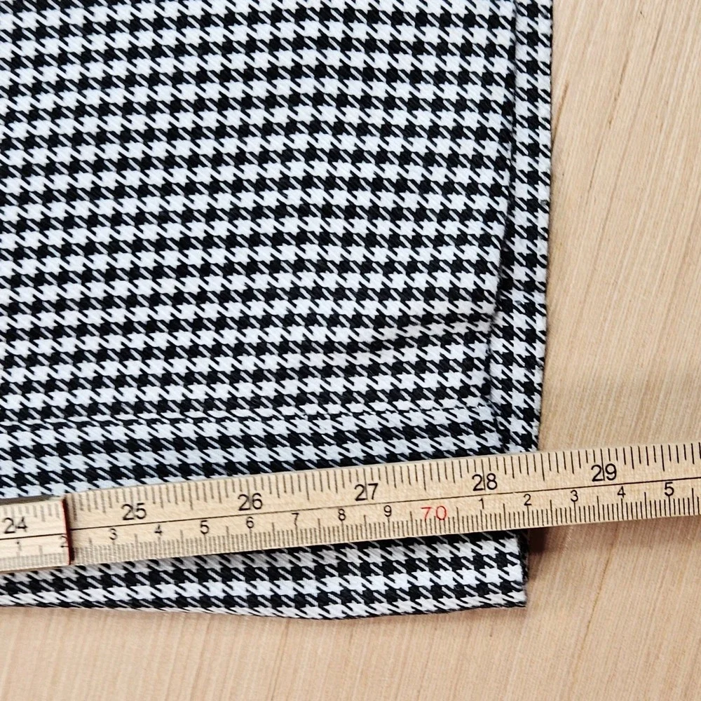 EJ‎ Samuel 3 Piece Suit Mens 54R 48x28 Black Houndstooth Velvet Trim M2692